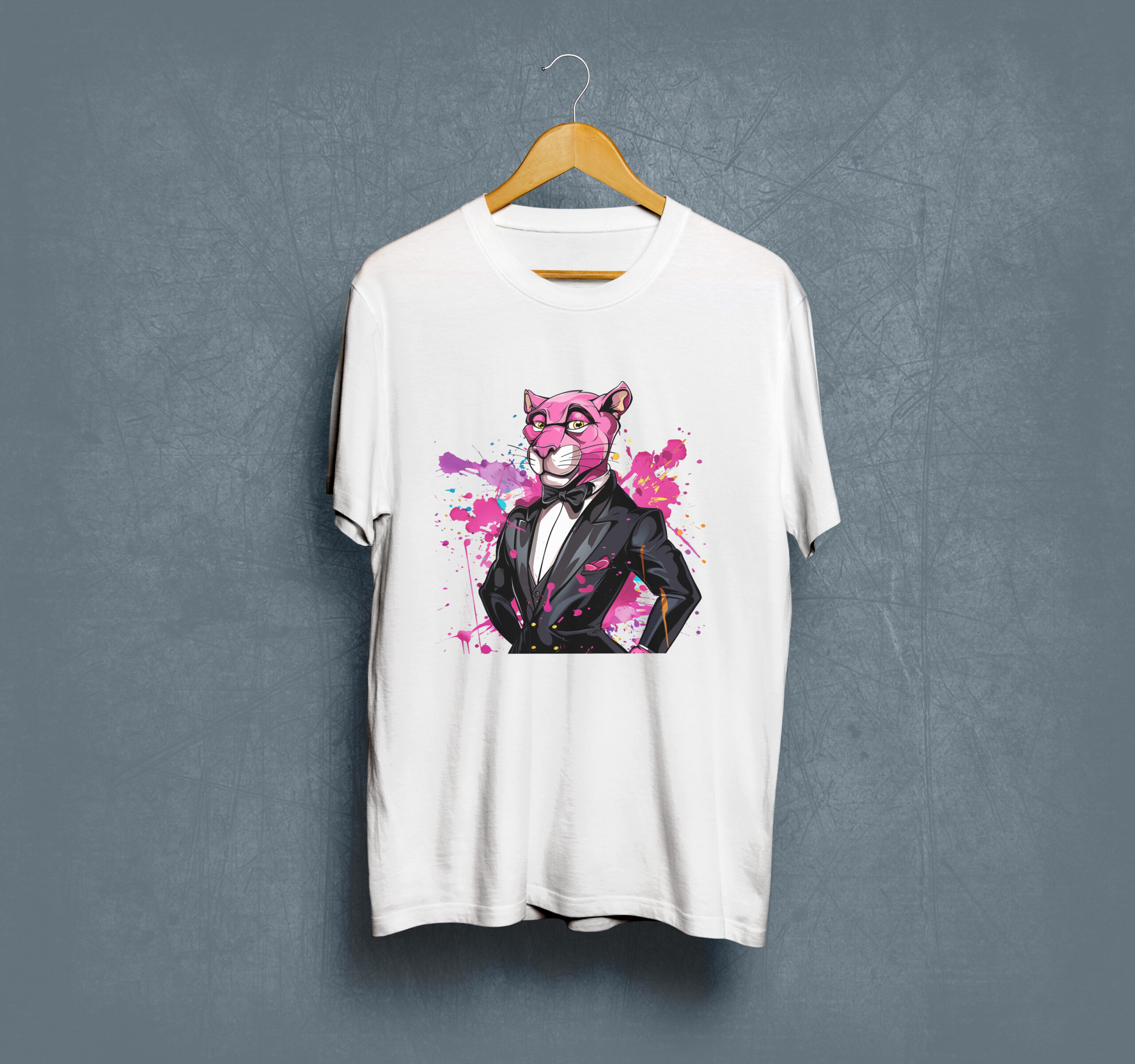 Camiseta Blanco Pink pather S- M- L -XL