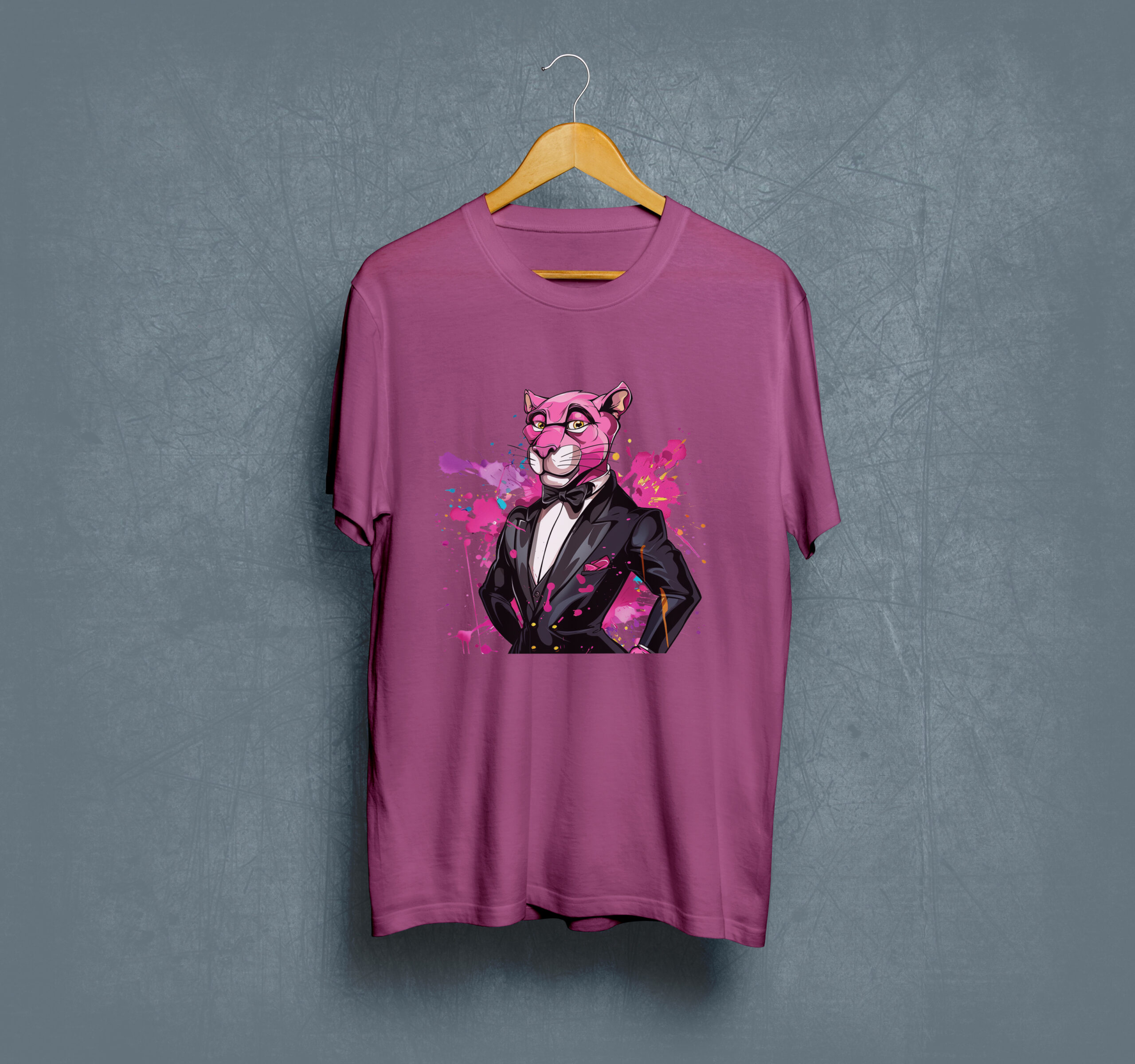 Camiseta Rosa Pink. pather S- M- L -XL