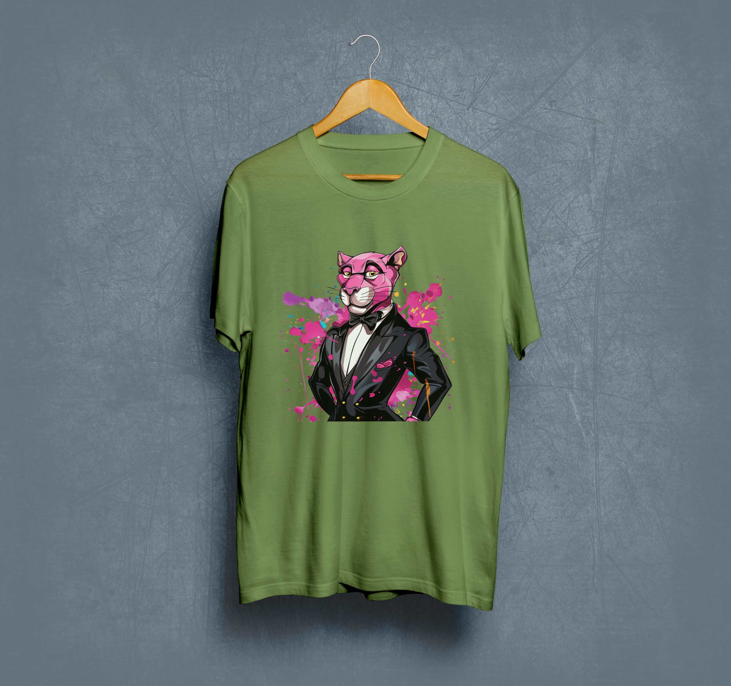 Camiseta verde Pink pather S- M- L -XL